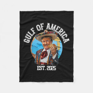 Funny Trump Gulf of US America Est 2025 Fleecedecke