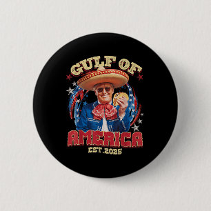 Funny Trump Gulf of US America Est 2025 Golf of M Button