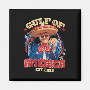 Funny Trump Gulf of US America Est 2025 Golf of M Magnet