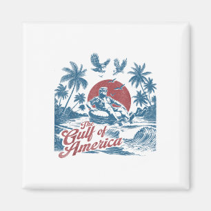 Funny Trump Gulf of US America Est 2025 Magnet