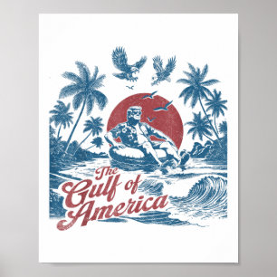 Funny Trump Gulf of US America Est 2025 Poster