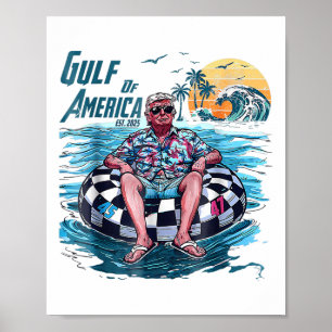 Funny Trump Gulf of US America Est 2025 Poster