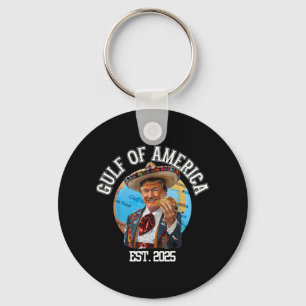 Funny Trump Gulf of US America Est 2025 Schlüsselanhänger