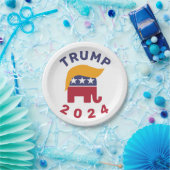 Funny trump haar Papier Plättchen Pappteller (Party)