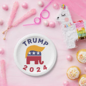 Funny trump haar Papier Plättchen Pappteller (Party)