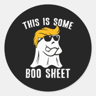 Funny Trump Halloween Dies ist ein Bootschild Runder Aufkleber