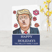 Funny Trump Happy Holidays Holiday Card Karte (Gelbe Blume)