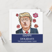 Funny Trump Happy Holidays Holiday Card Karte (Vorderseite/Rückseite Beispiel)