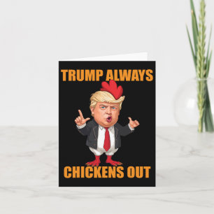 Funny Trump holt immer Taco Trump-Hühnchen aus Karte