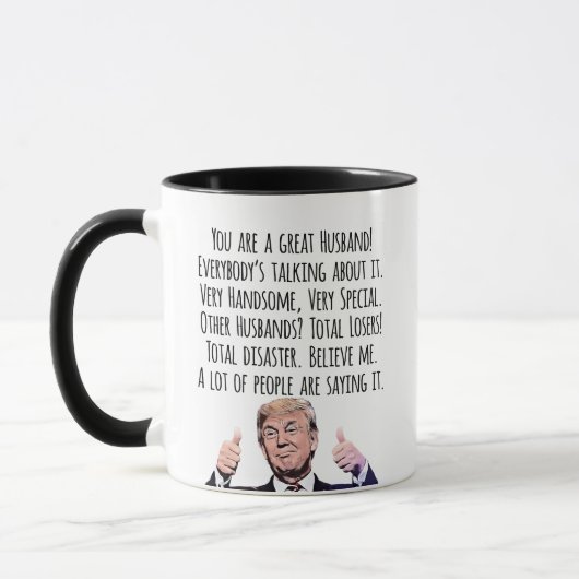 Funny Trump Husband Birthday Valentine Christmas Tasse (Links)