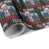 Funny Trump, ich werde zu Weihnachten hässlich Zuh Geschenkpapier (Rolleneckpunkt)