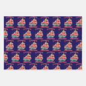 Funny Trump, ich werde zu Weihnachten Zuhause sein Geschenkpapier Set (Vorderseite)