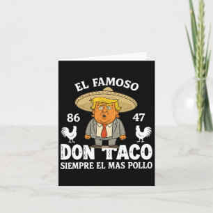 Funny Trump immer Chickens out Meme Let's Go Taco Karte