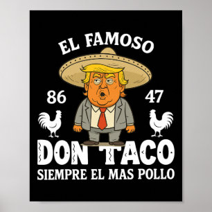 Funny Trump immer Chickens out Meme Let's Go Taco Poster