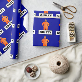 Funny Trump in Orange Guilty Geschenkpapier