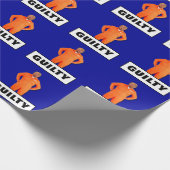 Funny Trump in Orange Guilty Geschenkpapier (Ecke)