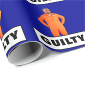 Funny Trump in Orange Guilty Geschenkpapier (Rolleneckpunkt)