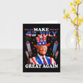 Funny Trump Independence Day macht 4. Juli Grea Karte (Gelbe Blume)