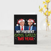 Funny Trump ist Anfang 2024 Weihnachten gekommen 1 Karte (Gelbe Blume)