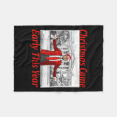 Funny Trump ist Anfang 2024 Weihnachten gekommen 2 Fleecedecke (Vorderseite (Horizontal))