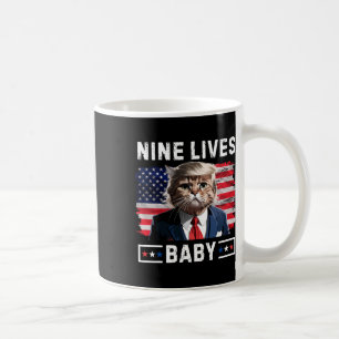 Funny Trump Katze 9 Lebt Baby Funny Vote für Trump Kaffeetasse