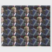 FUNNY TRUMP KISS CHRSTMAS Wrapping Paper Geschenkpapier (Flach)