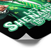 Funny Trump Ließ die Shenanigans Begin St Patricks Poster (Ecke)