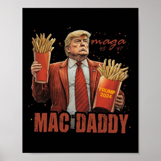 Funny Trump Mac Daddy T-Shirt Poster (Vorne)