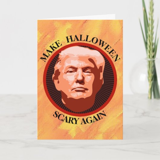 Funny Trump macht Halloween Beängstigende Karte (Vorderseite)