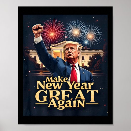 Funny Trump macht Neues Jahr wieder groß Trump neu Poster (Vorne)
