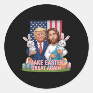 Funny Trump macht Ostern wieder groß Bunny Hunt Eg Runder Aufkleber