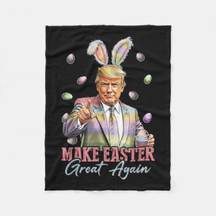 Funny Trump macht Ostern wieder groß Rabbit H Fleecedecke