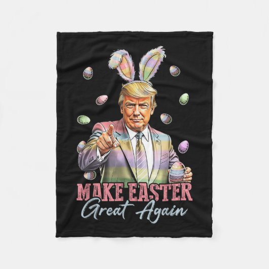 Funny Trump macht Ostern wieder groß Rabbit H Fleecedecke (Vorderseite)