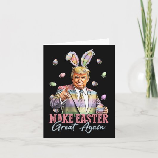 Funny Trump macht Ostern wieder groß Rabbit H Karte (Vorderseite)
