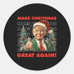 Funny Trump macht Weihnachten wieder großartig, hä Runder Aufkleber