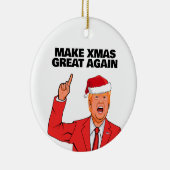 Funny Trump macht Weihnachten wieder großartig Keramik Ornament (Rechts)