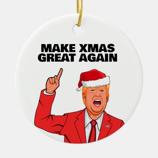 Funny Trump macht Weihnachten wieder großartig Keramik Ornament (Vorne)