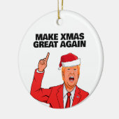 Funny Trump macht Weihnachten wieder großartig Keramik Ornament (Links)