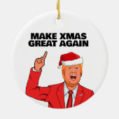 Funny Trump macht Weihnachten wieder großartig Keramik Ornament (Hinten)
