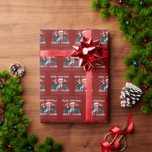 Funny Trump macht Weihnachten wieder großartig rot Geschenkpapier