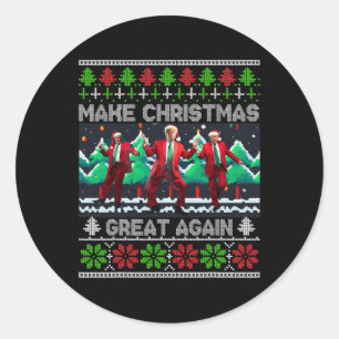 Funny Trump macht Weihnachten wieder großartig Runder Aufkleber