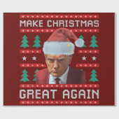 Funny Trump macht Weihnachten wieder großartig Tas Geschenkpapier (Flach)