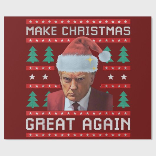 Funny Trump macht Weihnachten wieder großartig Tas Geschenkpapier (Flach)