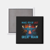 Funny Trump Make 4th Of July Great Again Firework Magnet (Vorderseite/Rückseite)