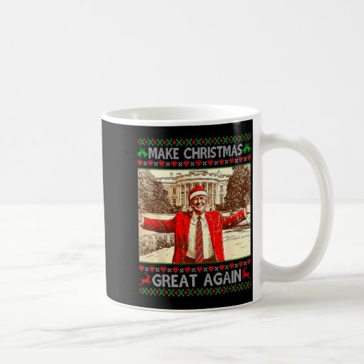 Funny Trump Make Christmas Great Again Xmas Family Kaffeetasse (Rechts)