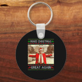 Funny Trump Make Christmas Great Again Xmas Family Schlüsselanhänger (Vorderseite)