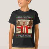 Funny Trump Make Christmas Great Again Xmas Family T-Shirt (Vorderseite)
