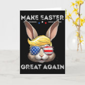 Funny Trump Make Easter Great Again Bunny Hunt Egg Karte (Gelbe Blume)
