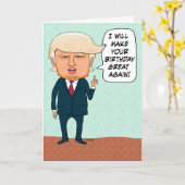 Funny Trump Make Your Birthday Great Again Karte (Gelbe Blume)