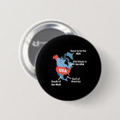 Funny Trump Map USA - Kanada, Grönland, Golf O Button (Vorne & Hinten)